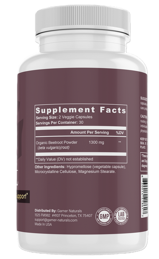 Beetroot Capsules | Natural Circulation & Energy Support Supplement