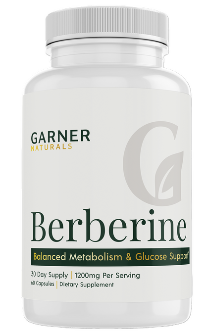 Garner Naturals Berberine supplement bottle on a white background