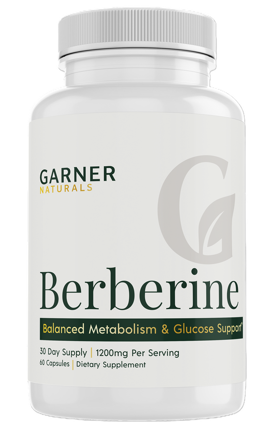 Garner Naturals Berberine supplement bottle on a white background
