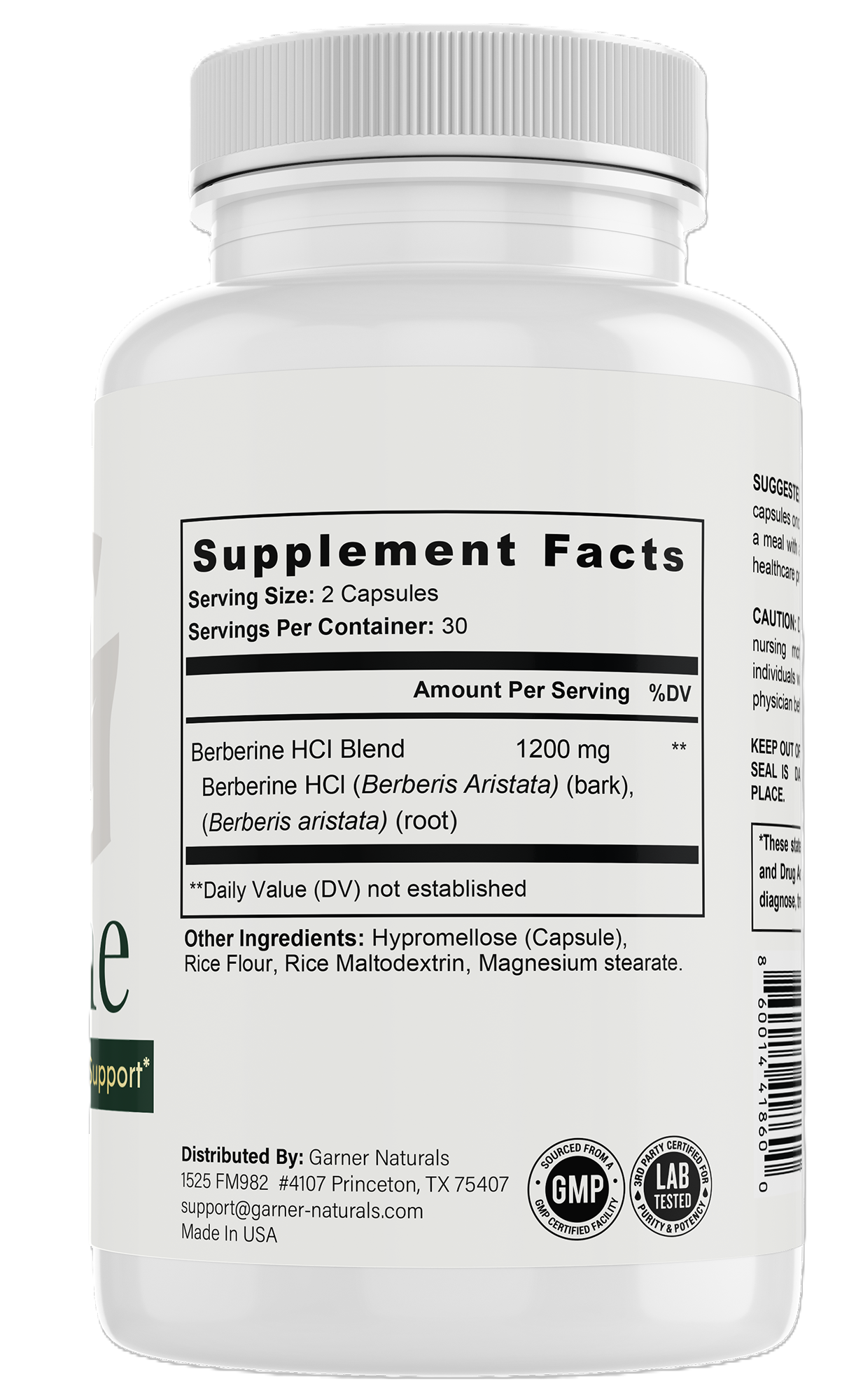 Berberine HCL Capsules | Blood Sugar & Metabolism Support Supplement