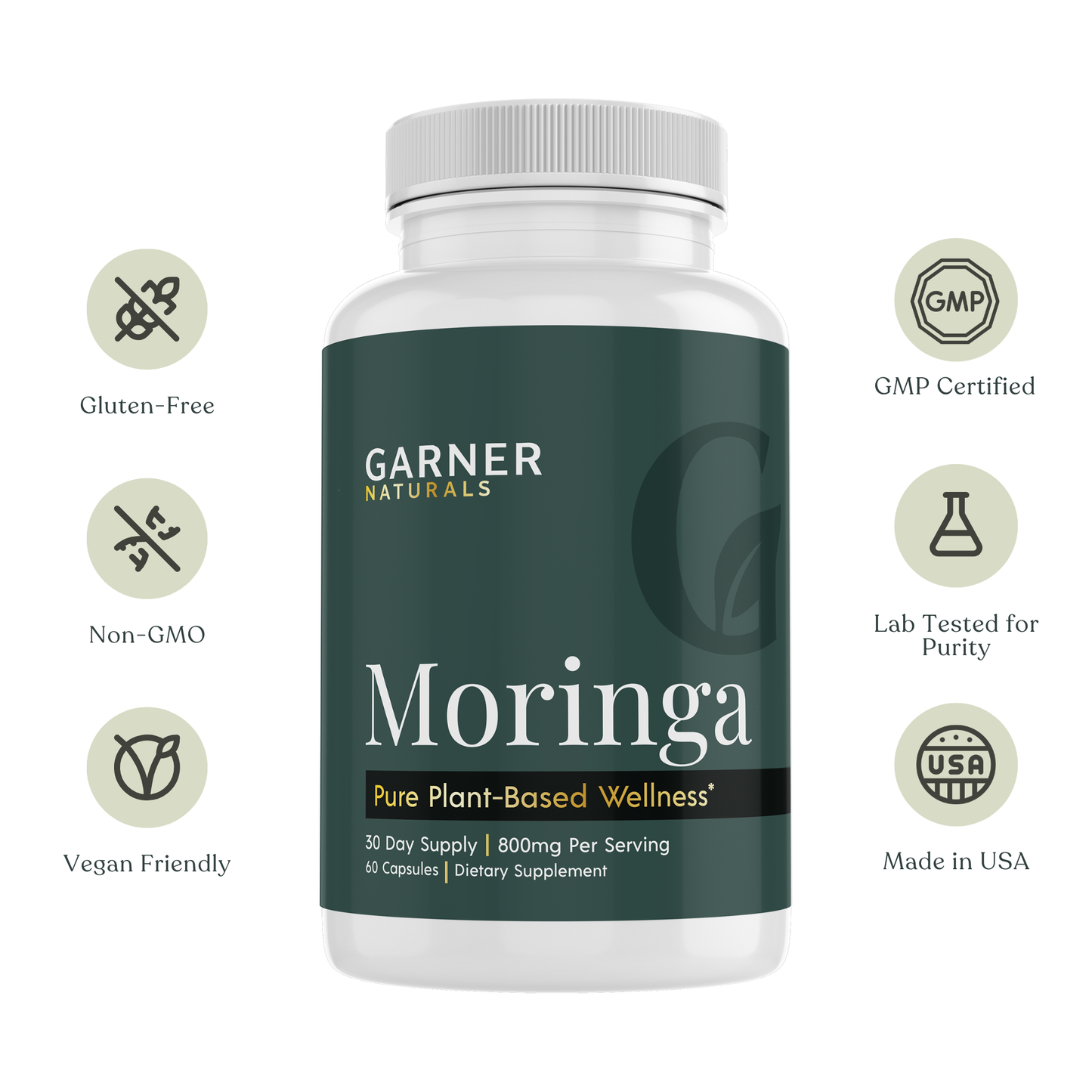 Moringa Capsules | Pure Plant-Based Wellness Supplement