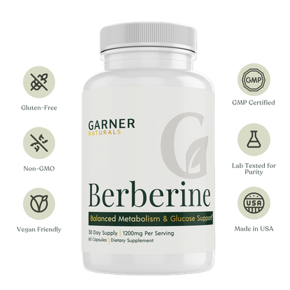 Berberine HCL Capsules | Blood Sugar & Metabolism Support Supplement